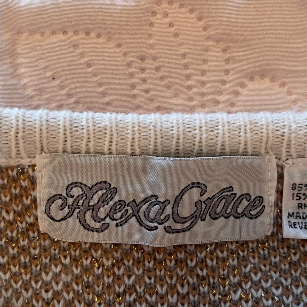 Alexa Grace Vintage Metallic Jeweled Sweater - Picture 7 of 8